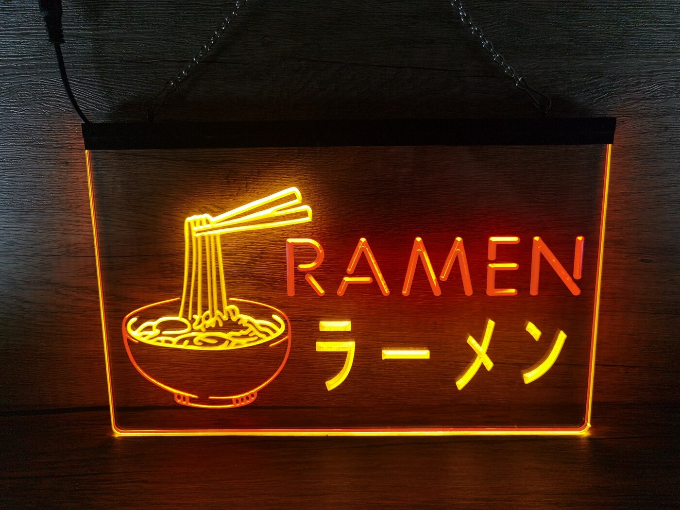 Ramen Japanese Noodles Two Tone Illuminated Sign