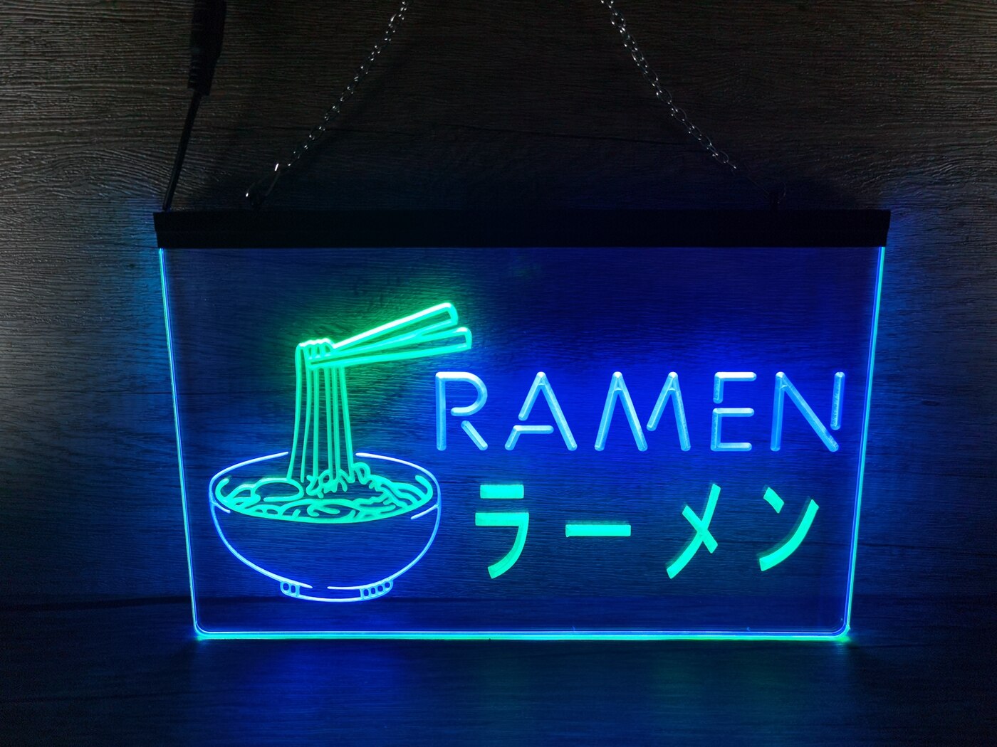 Ramen Japanese Noodles Two Tone Illuminated Sign