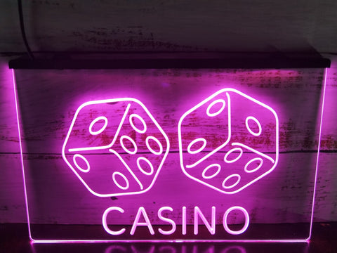 Casino Dice Illuminated Sign
