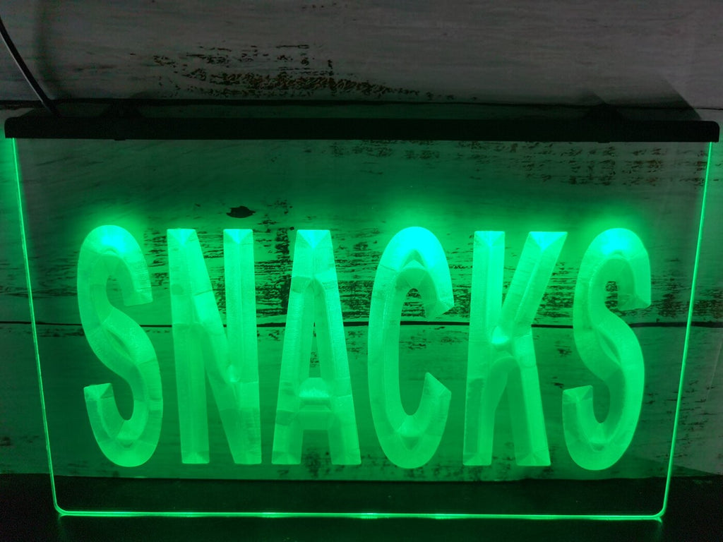 Snacks Sign Led Snacks LED Neon Sign for the Snack Bar – Dope Neons