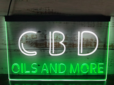 CBD Oils and More Two Tone Illuminated Sign