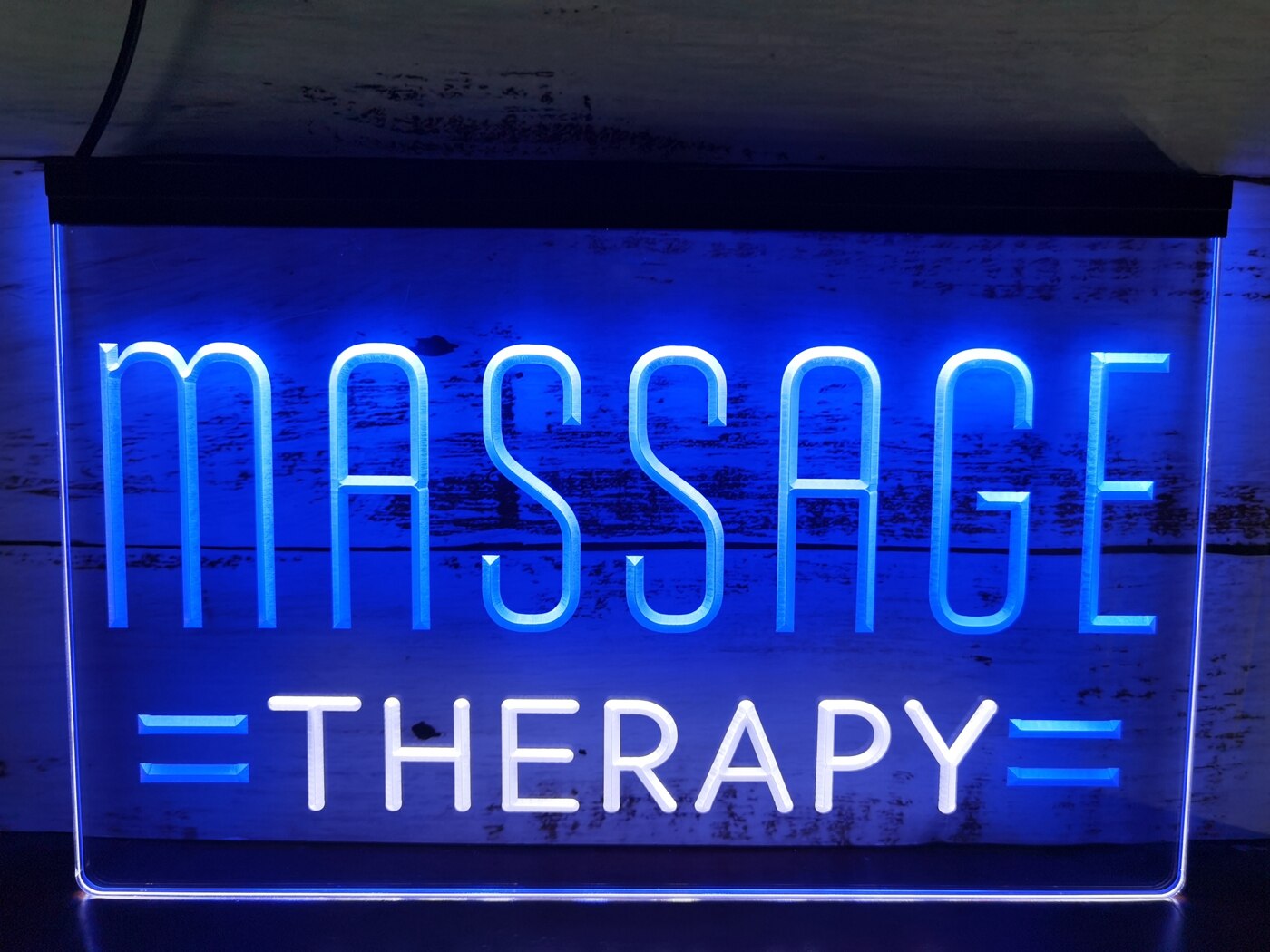 Massage Therapy Two Tone Illuminated Window Sign