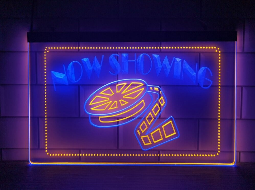 Now Showing Movie Two Tone Illuminated Sign