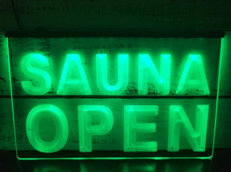 Sauna Open Illuminated LED Neon Sign