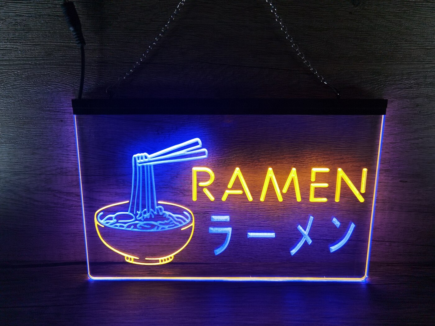 Ramen Japanese Noodles Two Tone Illuminated Sign