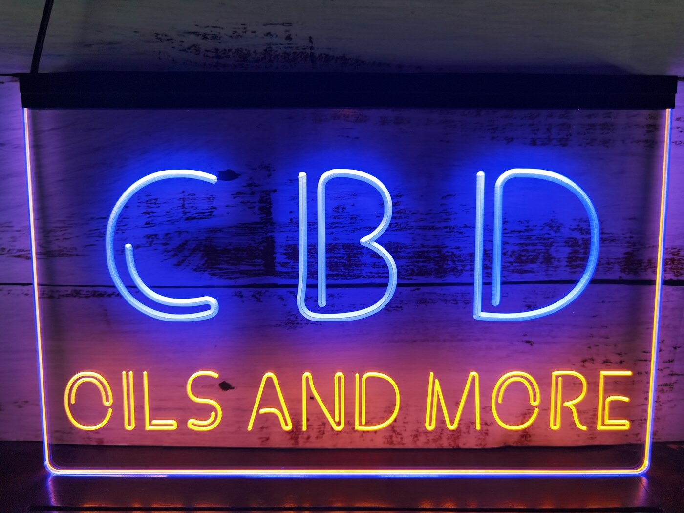 CBD Oils and More Two Tone Illuminated Sign