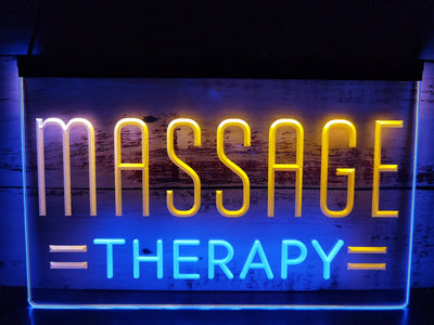 Massage Therapy Two Tone Illuminated Window Sign