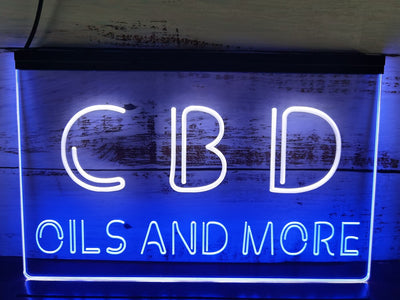 CBD Oils and More Two Tone Illuminated Sign