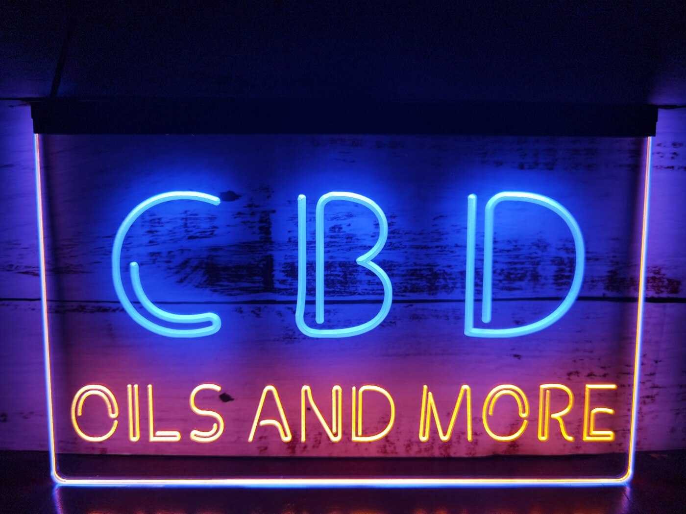 CBD Oils and More Two Tone Illuminated Sign