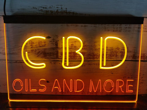 Image of CBD Oils and More Two Tone Illuminated Sign