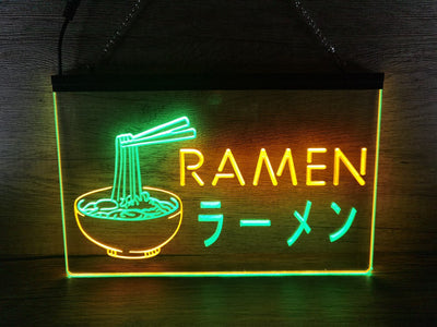 Ramen Japanese Noodles Two Tone Illuminated Sign