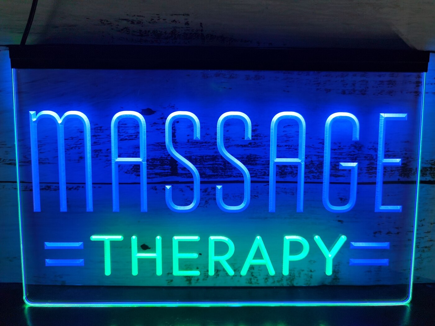 Massage Therapy Two Tone Illuminated Window Sign