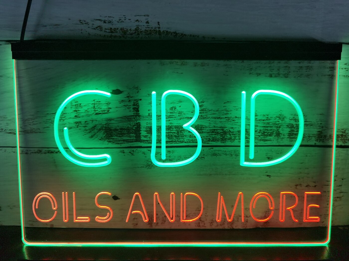 CBD Oils and More Two Tone Illuminated Sign