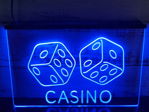 Image of Casino Dice Illuminated Sign