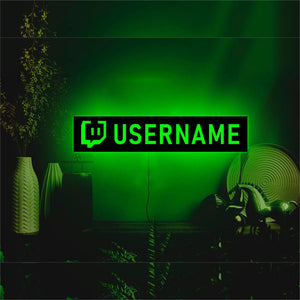 Personalized Gamer Tag or Streamer Handle Name LED Neon Wooden Sign