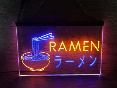 Ramen Japanese Noodles Two Tone Illuminated Sign