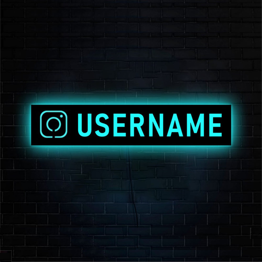 Personalized Gamer Tag or Streamer Handle Name LED Neon Wooden Sign