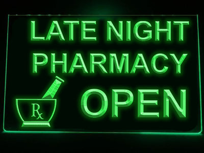 Late Night Pharmacy Illuminated LED Sign
