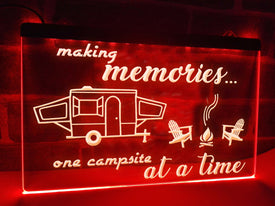 Making Memories in Trailer Tent Illuminated Sign