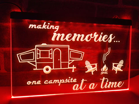 Image of Making Memories in Trailer Tent Illuminated Sign