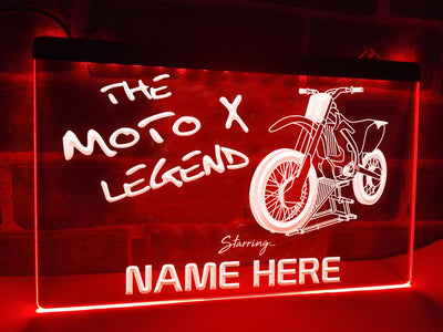 Moto X Legend Personalized Illuminated Sign