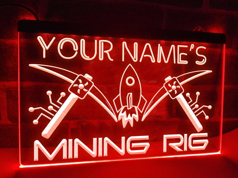Image of Crypto Mining Rig Personalized Illuminated Sign