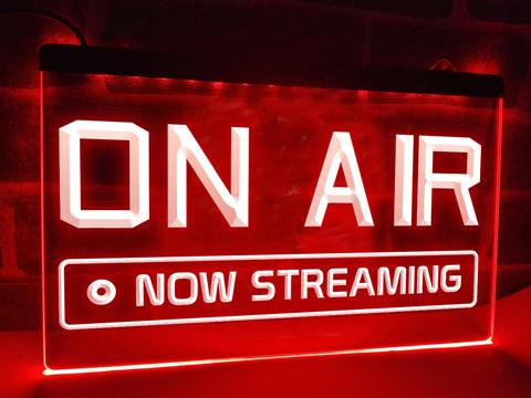 Image of On Air Now Streaming Illuminated Sign