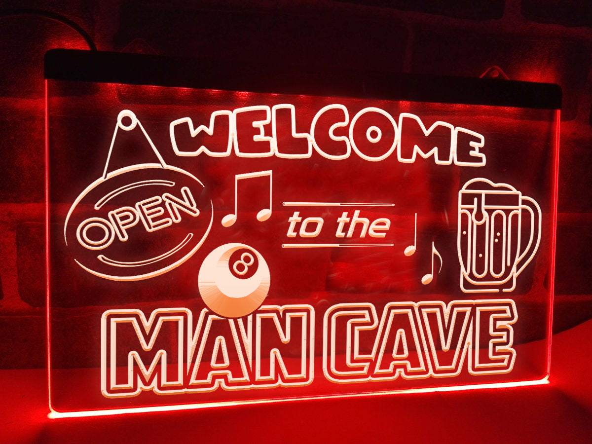 Baseball Man Cave Personalized Illuminated Sign – Dope Neons
