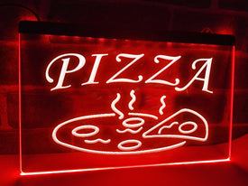 Pizza LED neon sign in red