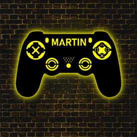 Custom Gamepad LED Neon Wooden Sign - Personalized and Color Changing RGB