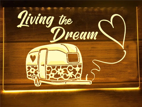 Image of Living The Dream Illuminated Sign
