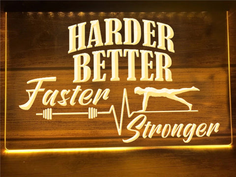 Image of Harder Better Faster Stronger Illuminated Sign