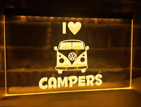Image of I Love Campers Illuminated Sign