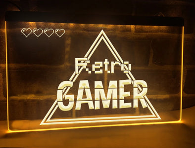 Retro Gamer Illuminated Sign