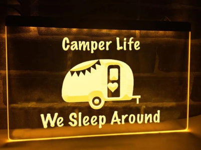 We Sleep Around Illuminated Sign