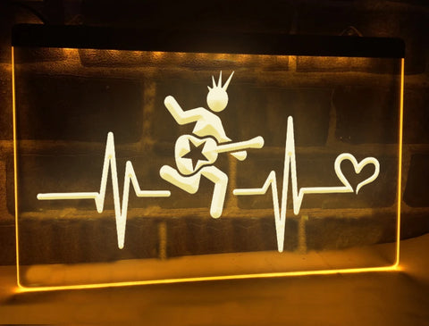 Image of Rocker's Heartbeat Illuminated Sign