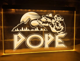 Dope Snowboarder Illuminated Sign