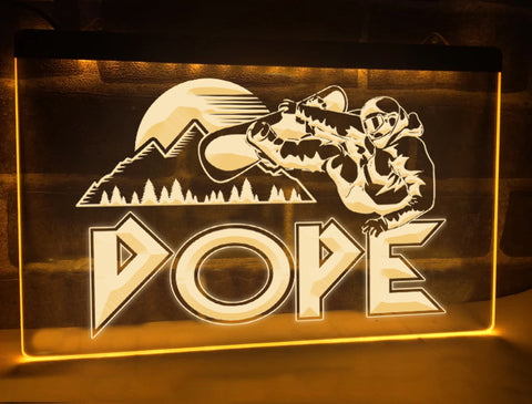 Image of Dope Snowboarder Illuminated Sign