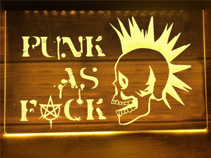 Punk Skull Illuminated Sign