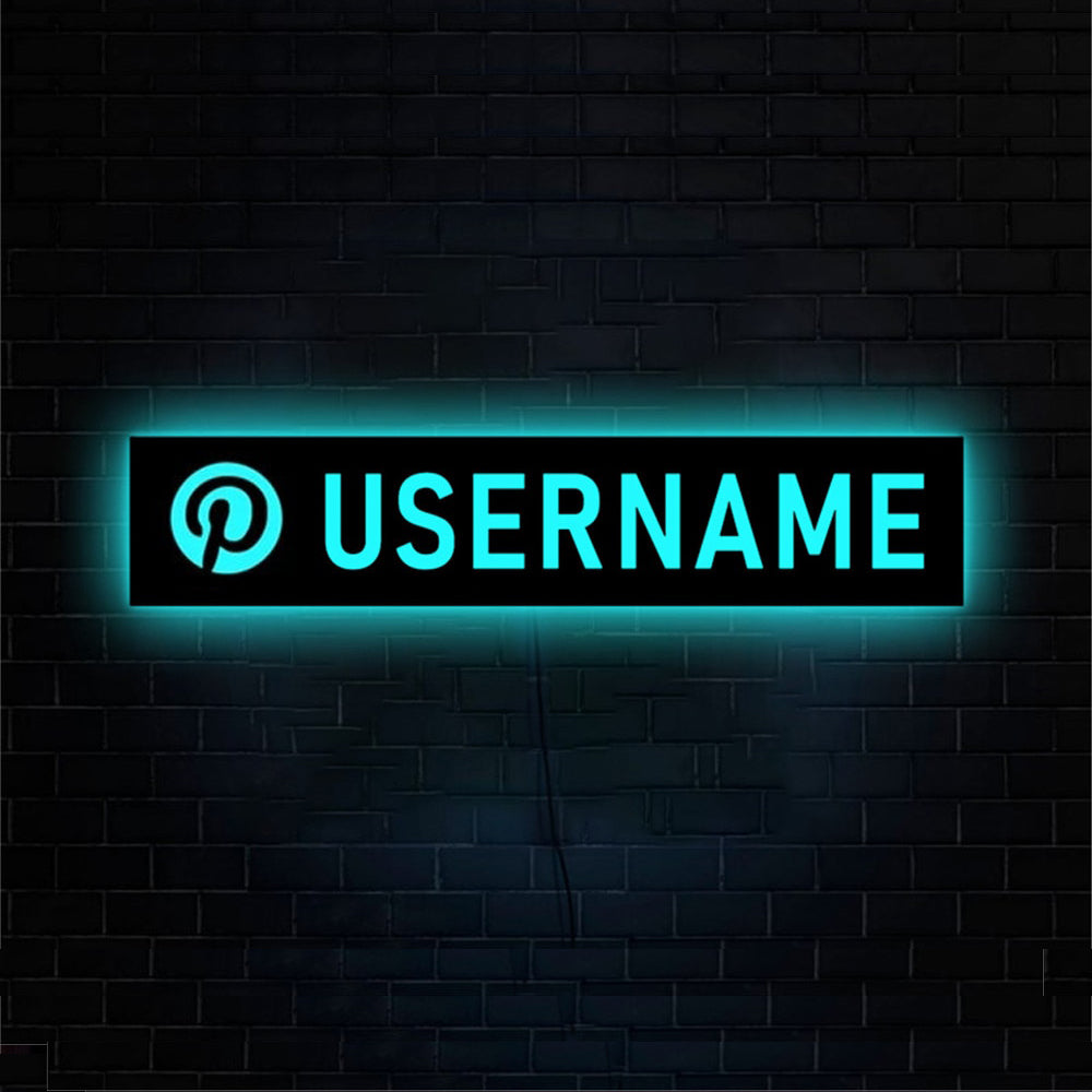 Personalized Gamer Tag or Streamer Handle Name LED Neon Wooden Sign