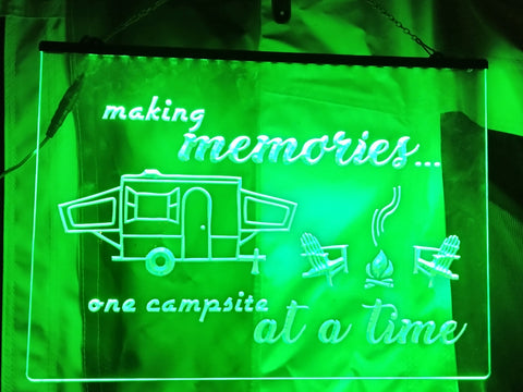 Image of Making Memories in Trailer Tent Illuminated Sign