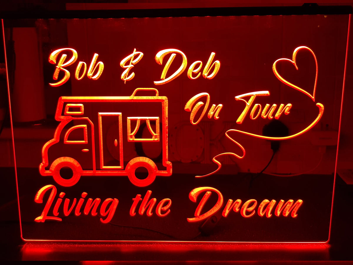 Motorhome on Tour LED neon sign in red