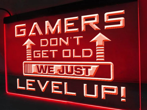 Image of Gamers Don't Get Old Illuminated Sign
