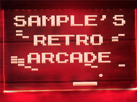 Image of Retro Arcade Personalized Illuminated Sign
