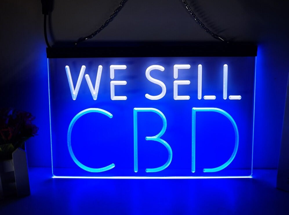 We Sell CBD Two Tone Illuminated Sign