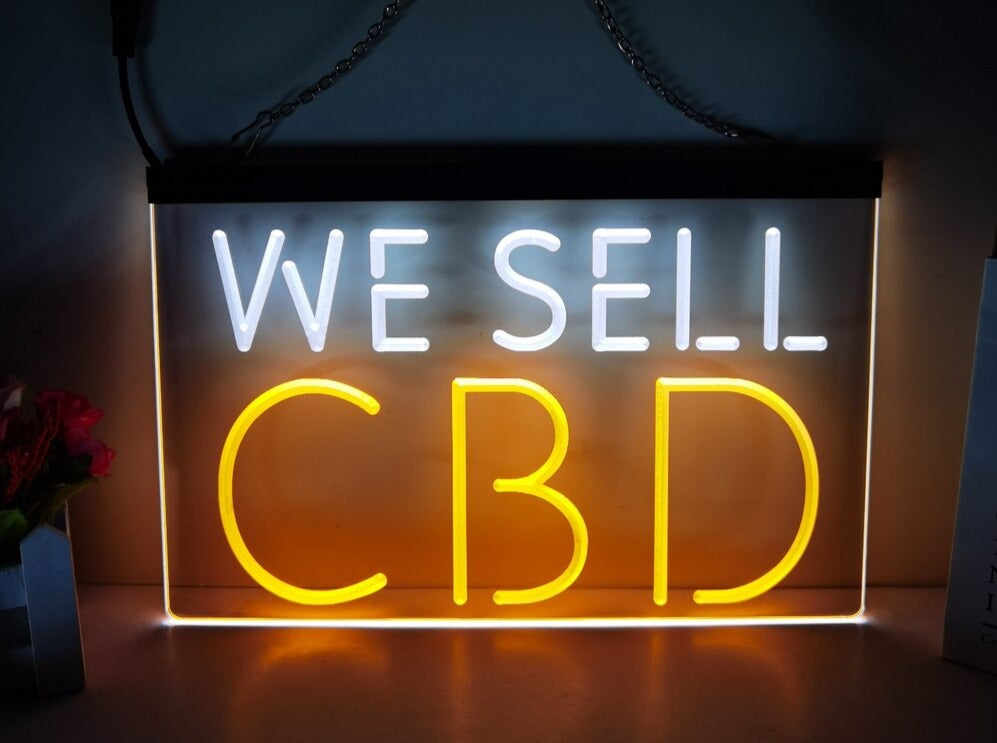 We Sell CBD Two Tone Illuminated Sign