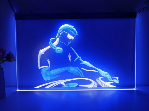 Image of DJ On The Decks Two Tone Illuminated Sign