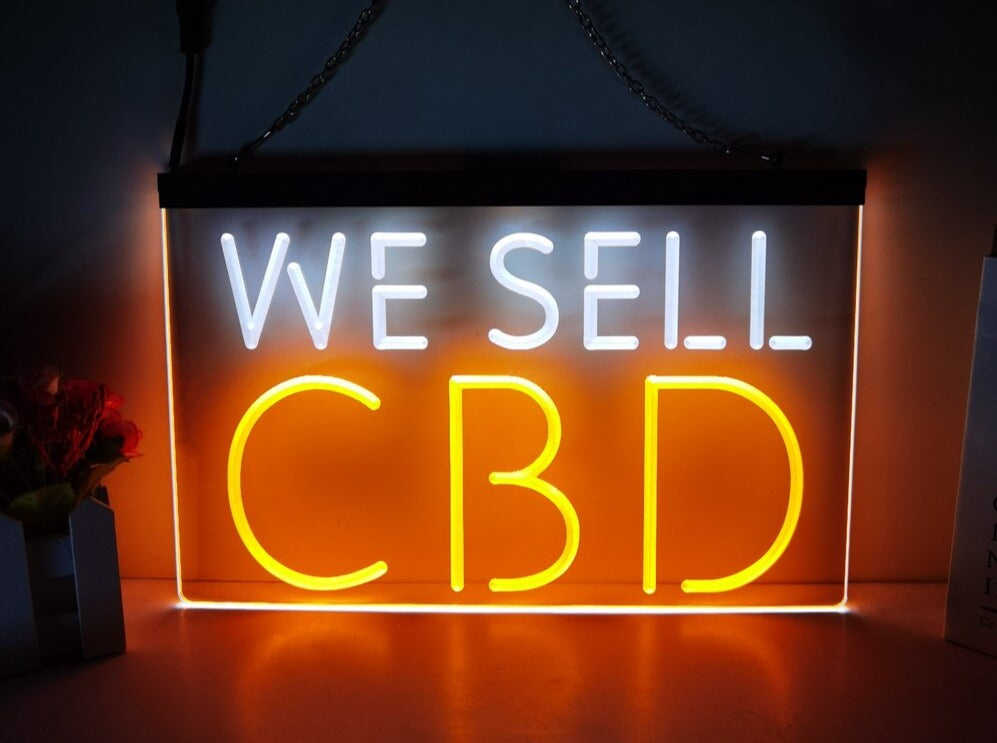 We Sell CBD Two Tone Illuminated Sign