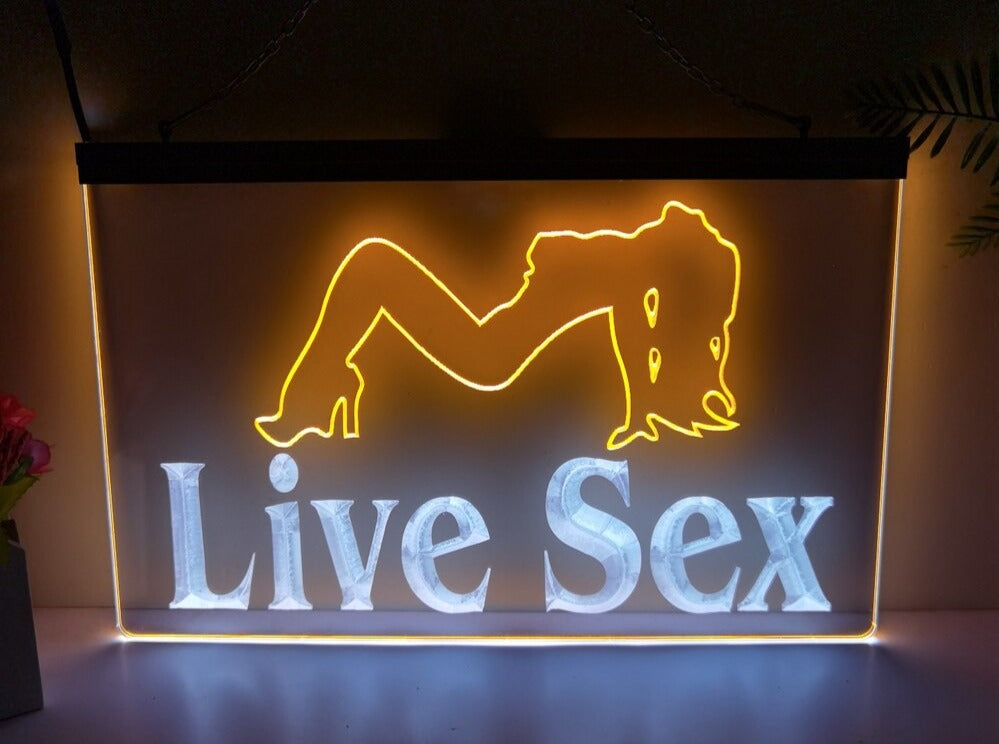 Live Sex Two Tone Illuminated Sign