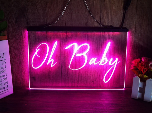 Oh Baby Illuminated LED Neon Sign – Dope Neons